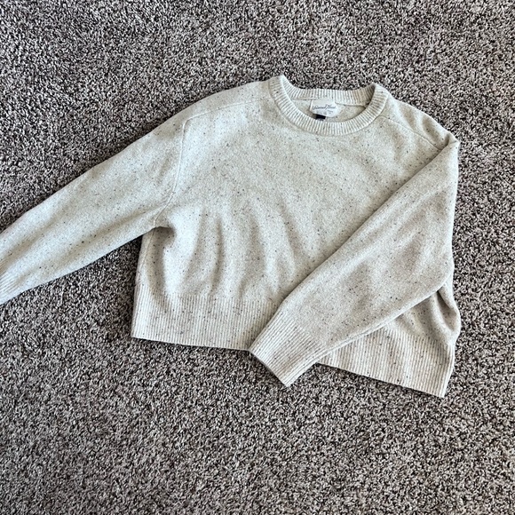 Universal Thread Speckled Cream Crew Neck Sweater - Picture 1 of 5